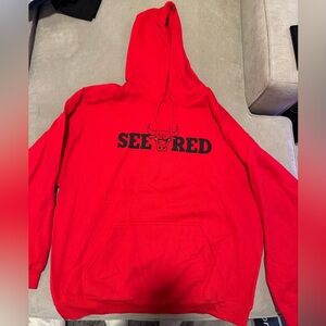 Chicago Bulls See Red Playoff Exclusive Red Graphic Hoodie